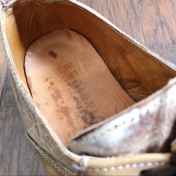 Bed Stu • Fury saddle oxfords tan taupe leather lace up shoes beige - Picture 5 of 14